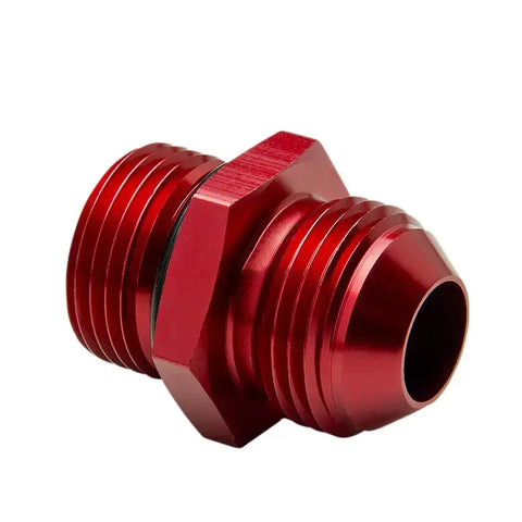 An12 12-An 1-1/16-12Unf Oil/Fuel Line Hose End Male/Female Fitting Adaptor Red DNA MOTORING