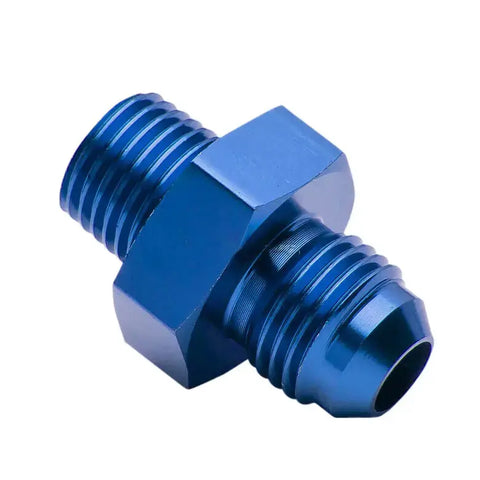 6An An6 1/4-18 Npt Oil/Fuel Line Hose End Male/Female Union Fitting Adaptor Blue DNA MOTORING