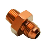6An An6 1/4-18 Npt Oil/Fuel Line Hose End Male/Female Union Fitting Adaptor Gold DNA MOTORING
