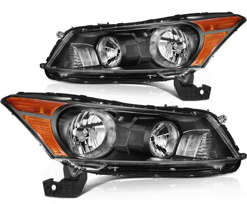 Fits 2008-2012 Honda Accord 4-Door Headlight Assembly Factory Style One Pair Set ECCPP