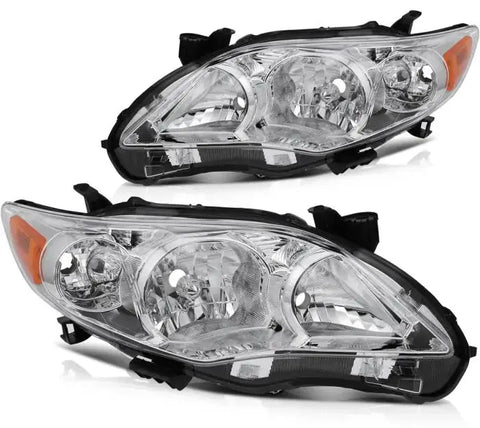 Fits 2011-2013 Toyota Corolla Front Headlights Assembly Left + Right Sides ECCPP