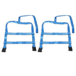 Pair Tow Dolly Car Tire Basket Straps Net Set w/ Flat Hook Blue For 07-20 Jeep ECCPP