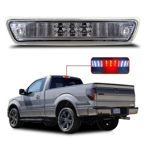 For 09-14 Ford F150 Full LED 3RD Third Brake Cargo Rear Tail Lights Clear Lens ECCPP