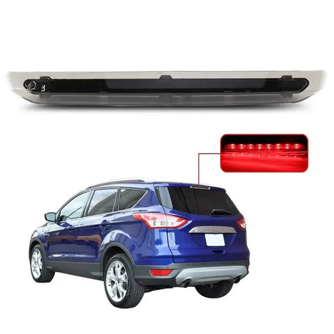 For 13-18 Ford Escape Full LED Third 3RD Tail Brake Light Rear Stop Lamp Smoke ECCPP