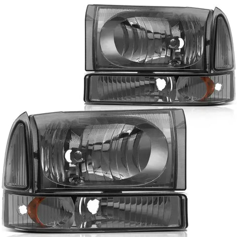 For 2000-2004 Ford Excursion Front LED Headlights Assembly Left + Right Sides ECCPP