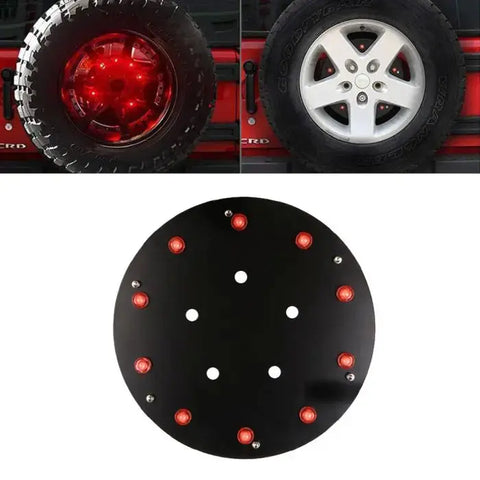 For 2007-18 Jeep Wrangler JK 1x Spare Wheel Tire LED Third Brake Red Tail Light ECCPP