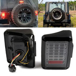 For 2007-2017 Jeep Wrangler JK 2x Brake LED Tail Lights Black Housing ECCPP
