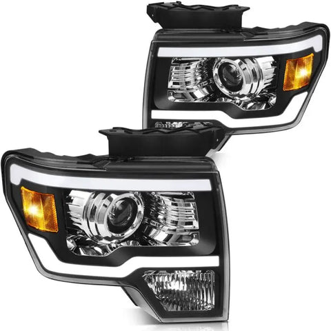 For 2009-2014 Ford F150 Lamps Replacement Front LED DRL Headlights Assembly-1 Pair ECCPP
