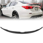 For 2014-2020 INFINITI Q50 S SPORT STYLE Car Trunk Spoiler Wing Black ABS ECCPP