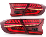 For 2018-2020 Honda Accord LED Red Taillights Assembly Taillamps Rear Brake Pair ECCPP