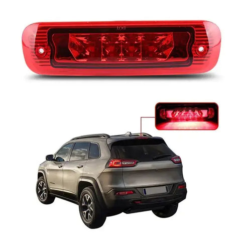 For 97-01 Jeep Cherokee Led Third 3Rd Tail Brake Light Rear Stop Lamp Red Lens ECCPP