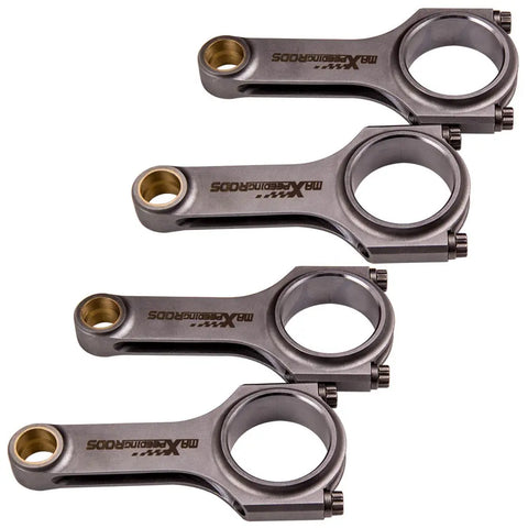 Forged 4340 EN24 H-Beam Connecting Rods Bolts compatible for Honda/ Acura H23/F22 2.2L 2.3L MAXPEEDINGRODS