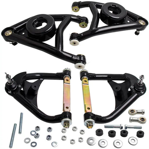 Front Heavy Duty Upper Lower Control Arms A-Arms compatible for Pontiac Grand Prix 69-1972 MAXPEEDINGRODS