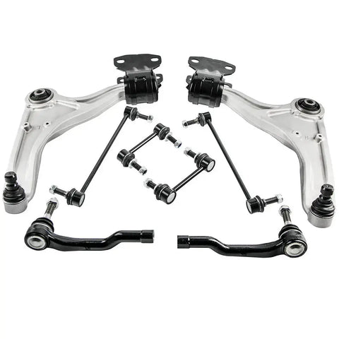 Front Lower Control Arms Tie Rods Sway Bars compatible for Ford Fusion compatible for Lincoln MKZ 13 - 16 MAXPEEDINGRODS