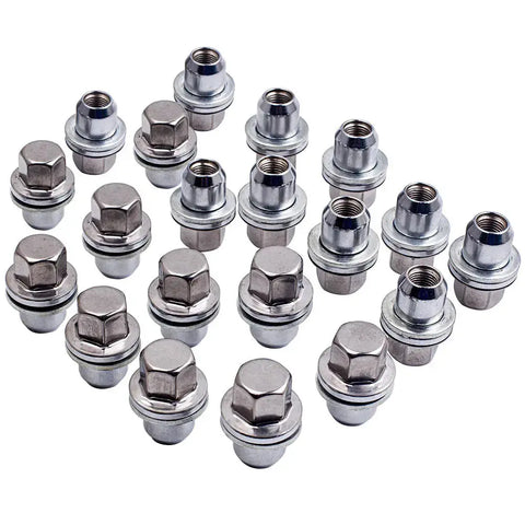 Full Stainless Steel Alloy Wheel Nut Set compatible for Land rover Range compatible for rover 2005-2014 MAXPEEDINGRODS