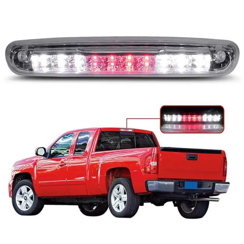 for 2007-2013 Chevy Silverado / GMC Sierra LED 3rd Third Brake Tail Light Chrome ECCPP