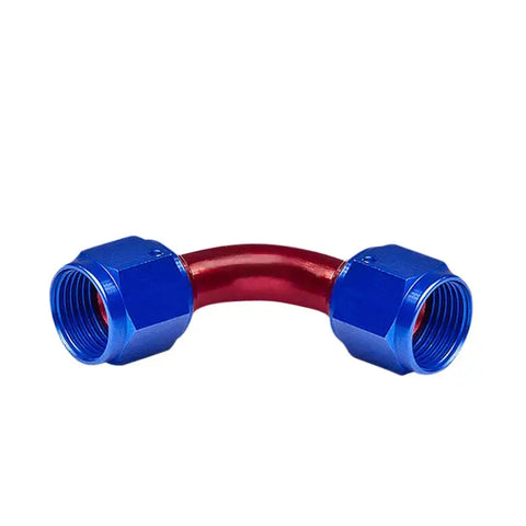 -8An An8 8-An Thread 90 Swivel Oil/Fuel/Gas Line Hose End 2-Side Female Fitting DNA MOTORING