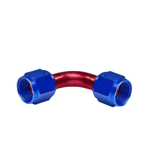 6An An6 6-An Thread 90 Swivel Oil/Fuel/Gas Line Hose End 2-Side Female Fitting DNA MOTORING