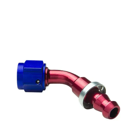 -4An An4 4-An Thread 45? Swivel Oil/Fuel/Gas Line Hose End Push-On Male Fitting DNA MOTORING