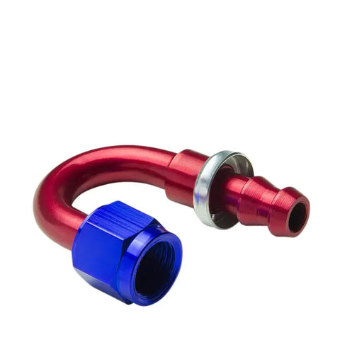 -6An An6 6-An Thread 180 Swivel Oil/Fuel/Gas Line Hose End Push-On Male Fitting DNA MOTORING