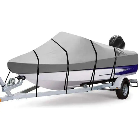 Gray-11-13ft-78"-300D-Trailerable-V-Hull-Fishing-Boat-Cover-181"x106"-170514 ECCPP