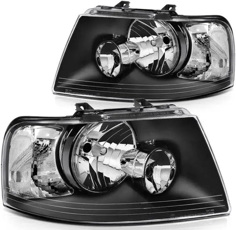 Headlights Assembly For 03-06 Ford Expedition Replacement HeadLamps Left+Right ECCPP