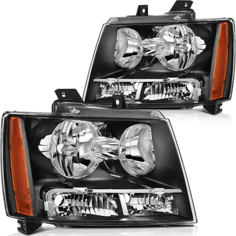 Headlights Assembly For 2007-2013 Chevy Avalanche Reflector Headlamp Assembly ECCPP