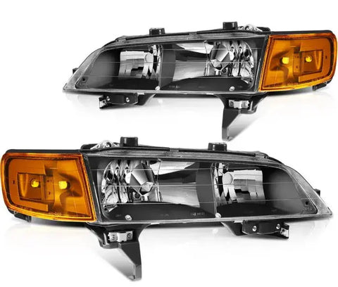 Headlights Assembly For Honda Accord 1994-1997 Amber Headlamp Front Left + Right ECCPP
