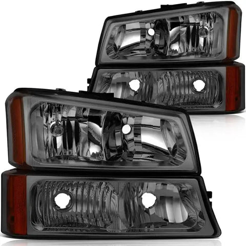 Headlights Assembly Set Fits 03-06 Chevrolet Avalanche 1500 Headlamp Assembly ECCPP