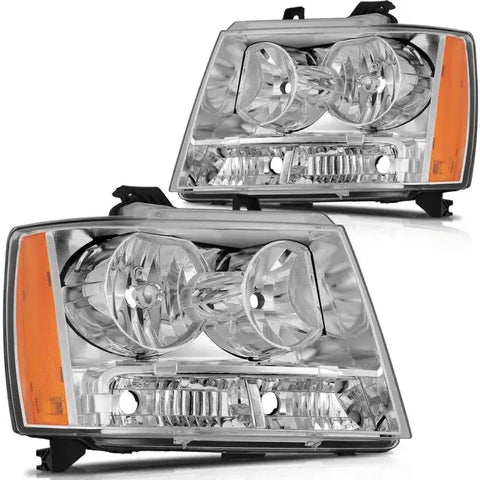 Headlights Fits Chevy Suburban 2007-2014 Halo Headamps Assembly Left+Right Sides ECCPP
