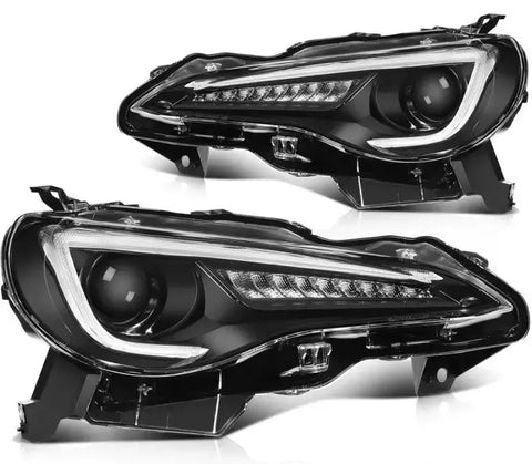 Headlights For 2013-2020 Scion FR-S LED Headlamp Assembly Front Black Light Pair ECCPP