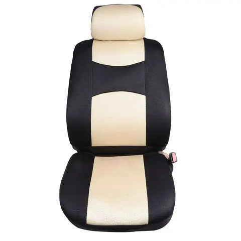 8 Pieces Washable Black Beige Car Seat Cover w/Headrest Covers Cushion Protector 110750 ECCPP