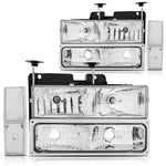 Fits 1988-1993 Chevy C/K C10 Pickup Front Headlight Assembly Left + Right Sides ECCPP