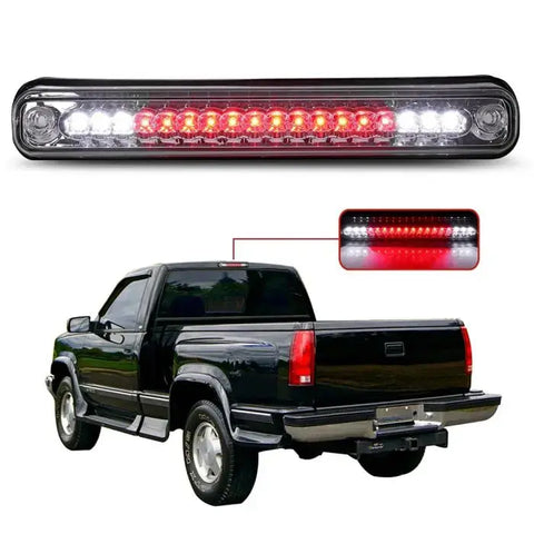 for 88-98 Chevy GMC C/K C10 Silverado LED 3rd Third Brake Tail Light Chrome ECCPP