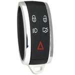 Keyless Remote Chrome Key Fob Shell Pad Smart Case for Jaguar KR55WK49244 ECCPP