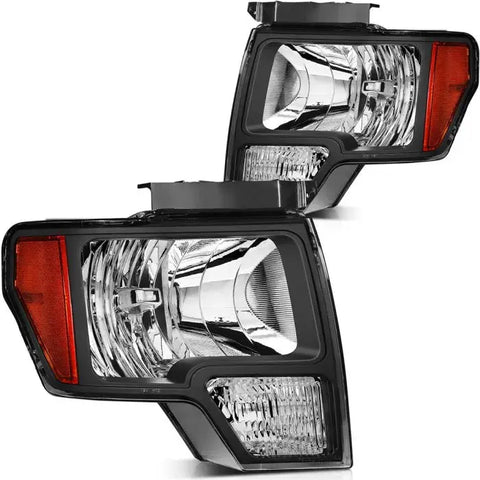 LED Headlights Assembly Set For Ford F-150 2009-2014 Headlamp Assembly Pair ECCPP