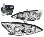 2005-2006 Toyota Camry Xv30 Headlight Head Lamps W/Led Kit+Cool Fan Chrome DNA MOTORING