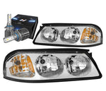 2000-2005 Chevy Impala Turn Signal Headlights W/Led Kit+Cooling Fan Chrome DNA MOTORING