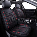 Luxury PU Leather Waterproof Front & Rear Black Red Car Seat Cover Full Set 171133 ECCPP