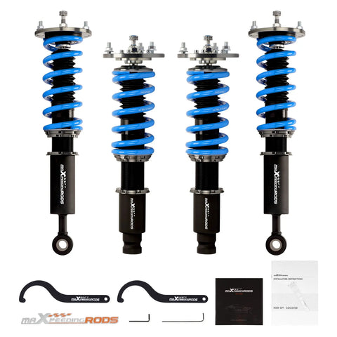 MaXpeedingrods Coilovers compatible for MITSUBISHI for GALANT for ECLIPSE compatible for GSX for GST for GS 24 WAY ADJ MAXPEEDINGRODS