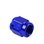 Blue Anodized Aluminum 4-An An4 1/4"Hex Head Female Flare End Plug/Nut Fitting DNA MOTORING