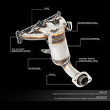Factory Replacement Catalytic Converter <BR>07-17 Jeep Compass Patriot Dodge Caliber 2.4L 4WD