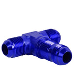 An12 An-12 Male On Run Female Bulkhead Flare Blue Anodized Tee Fitting Fuel/Oil DNA MOTORING