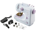 Portable Sewing Machine compatible for Mini Electric Household 2 Speed Desktop 12 Stitches MaxpeedingRods