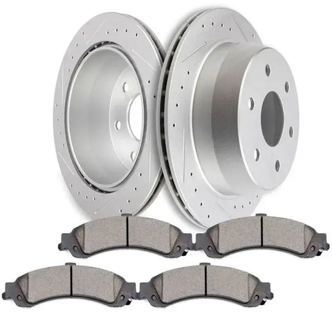 Rear Ceramic Brake Pads And Rotors For Chevrolet Suburban 1500 GMC Yukon XL 1500 ECCPP