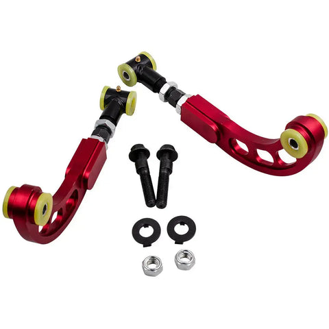 Red Rear Camber Bolts Adjustable Camber Arm compatible for Scion Tc 2005-2010 MAXPEEDINGRODS