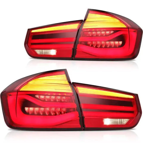 Fits 2013-2015 BMW F30 Rear LED Taillights Assembly w/ Reflective Bowl Tail lamp ECCPP