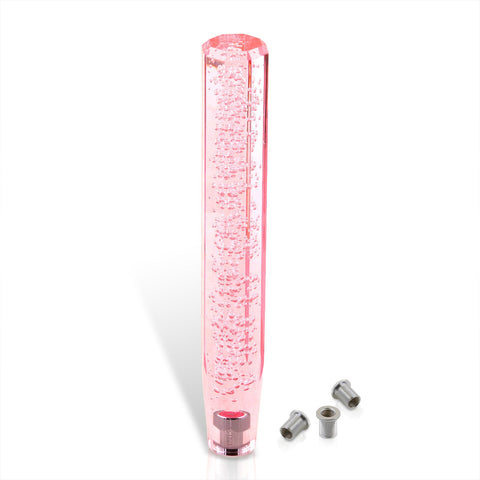 Universal M8 M10 M12 300MM Crystal Octogon Bubble Shift Knob Pink
