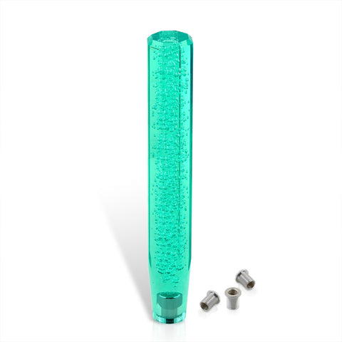 Universal M8 M10 M12 300MM Crystal Octogon Bubble Shift Knob Teal