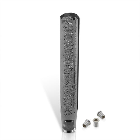 Universal M8 M10 M12 300MM Crystal Octogon Bubble Shift Knob Black
